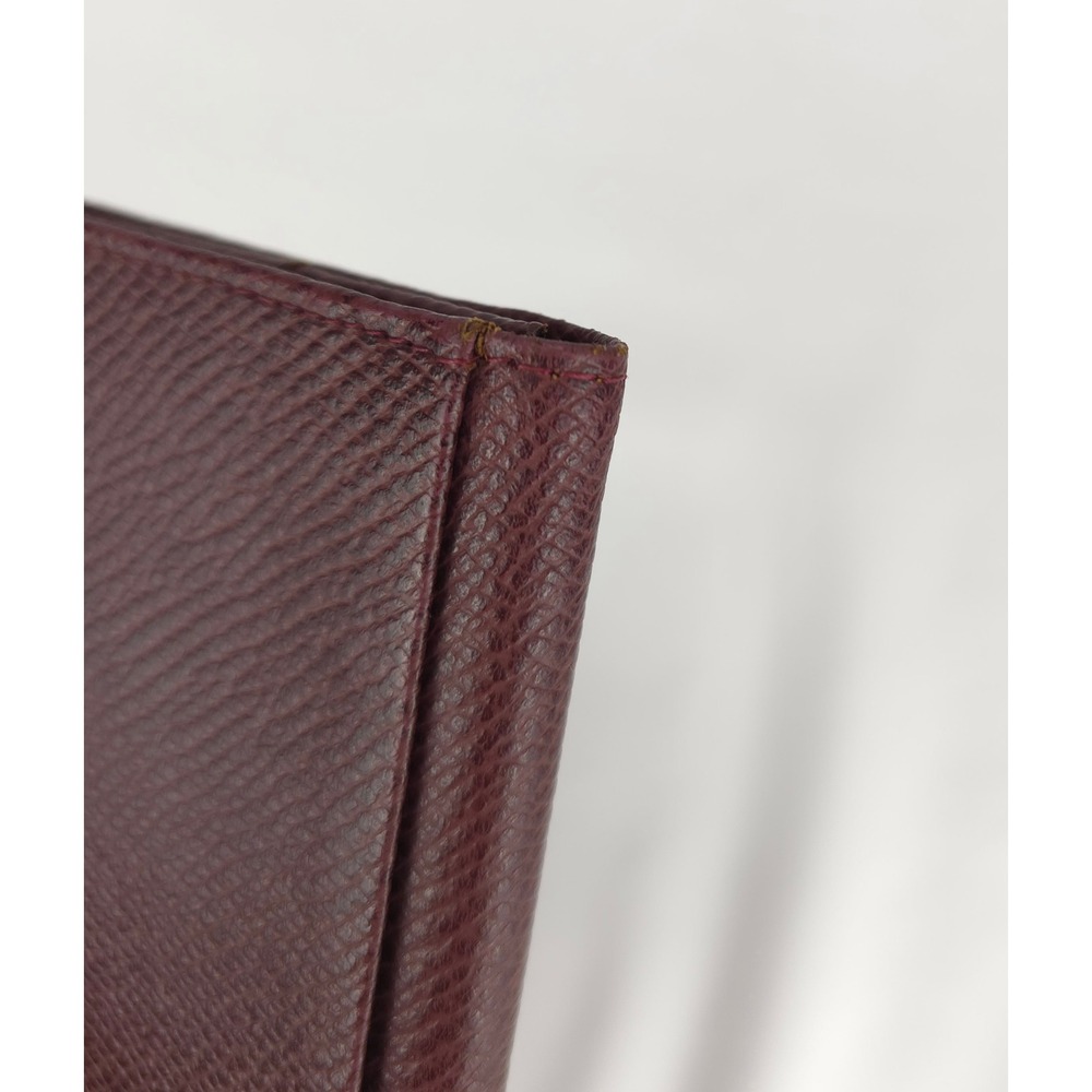 Vintage Rudolph Valentino Burgundy Leather Continental Wallet Embossed Logo - Picture 10 of 15